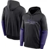 Baltimore''Ravens''Men Black Sideline Club Performance Full-Zip Hoodie