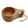 Bottiglie d'acqua Set di refrigeratori per vino succhi di caffè in legno naturale fatti a mano in legno naturale con tazza di gomma in legno portatile