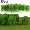 Fleurs décoratives plante modèle arbre jouet verdure cuisine paysage plastique résine Train chemin de fer saule 3D décoration vert pratique