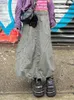 スカートY2Kスターカーゴミディドローストリングポケットソリッドシックな女性ヴィンテージファッション基本的な美的衣類