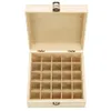 Boîte de rangement en bois 1 pièce, organisateur de transport de bouteilles d'huile essentielle, conteneur serrure en métal bijoux trésor Case289O