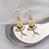 Dangle Earrings Dreamtimes Steel Fuxk You Doodle For Woman Trend Punk Middle Finger Stickman Hip Hop Cool Jewelry