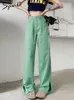 Kvinnors jeans Syiwidii ​​Split Wide Leg Y2K Women Baggy High Maist Korean Fashion Vintage Streetwear Pojkvän Flare 2024