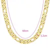 Kedjor Figaro Chain Necklace For Women Men Collar Clavicle Yellow Gold Filled Classic Fashion Accessories313H