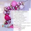 104 pièces feuille ronde ballons Pastel guirlande arc Kit rose 4d ballon rose anniversaire mariage bébé douche faveurs fête décoration T305Q