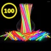 Party Decoration Portable Glowing Sticks Vibrant Glow Stick Bulk Set 100pcs Disposable Necklace Bracelet Glowsticks Halloween Favors For A