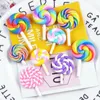 Dekoracyjne figurki 10pcs Rainbow Ceramika Clay Seria Lollipop Serie