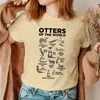 Kvinnors T-skjortor Otters of the World trycker avslappnad t-shirt harajuku rolig skjorta för kvinnor kort ärm toppar sommar lös kvinna kläder