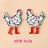 Charms 10Pcs Creative Christmas Chicken Acrylic For Women Earring Necklace Bracelet Bag Jewelry DIY Making