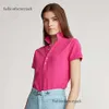 Women Polo Women's T-shirt Shirt Summer Classic Casual Short Sleeve Top Multi-button Lapel T Shirt Small Horse Multicolor Slim Fit All-match Clothing Asian Size