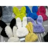 Y2k simpatici cappelli di coniglio di peluche per le donne autunno e inverno all'aperto caldo versione coreana personalità oversize grandi orecchie berretti 240131