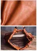 Bortkyror Vintage Designer äkta läder Mäns messenger väska avslappnad högkvalitativ mjuk äkta cowhide utomhus researbete axel axel