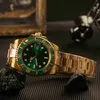 Męskie zegarek świetliste szafirowe luksusowe ceramiczne nurkowanie Sapphiremechaniczna łódź podwodna 904L stalowa