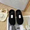 Winter Teddy Bear Fuzzy Flop Flip Tazz Slippers Woman Shoe Man Home Sandal Pink Designer Slid Sandaler Luxury Fluffy Plush Slipper Flat Heel Furry inomhus Casual Shoes