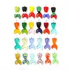 Decorative Figurines 6pcs Colourful Fashion Cute Gradient Mermaid Tail Charm Glass Pendant DIY Girls Jewelry For Necklace Earring Making