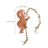 Trädgårdsdekorationer harts Little Monkey Decoration Ornament Delicate Bedårande figur Hantverk som hänger hängande söt staty