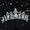 Cristal bleu clair diadème couronne princesse mariée mariage bandeau cheveux bijoux accessoires mode coiffure Pageant bal ornements 2922