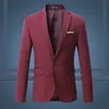 Hoge Kwaliteit Gentleman Mannen Slim Casual Wit Pak Grote Maat Merken mannen business Casual Flow van Pure Kleur Blazers mannen 240123