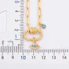 Hot Sale Classic 14k Yellow Gold Zircon Original Evil Eye Pendant Armband Bead Charms smycken Fashion Women Gift