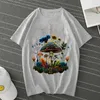 Dames T-shirts Hip Hop T-shirt Harajuku Streetwear Grappige Paddestoel Gedrukt Shirt Casual Korte Mouw T-shirt Cottagecore Esthetische Kleding