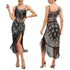 Vestidos casuais 2024 1920s flapper franja lantejoulas vestido retro charleston baile grande gatsby festa dança vintage frisado