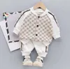 Autunno Abbigliamento per bambini Ragazzi Set Tuta primaverile Neonate Vestiti Casual Stampa Abito in cotone Costume per bambini Abito per bambini