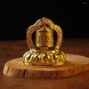 Decorative Figurines Tibetan Solar Scripture Prayer Wheel Home Decoration Silent Metal Model Sunshine Garden Auspicious Ornaments Business