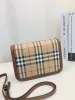 Klasik Tasarımcı Vintage Check TB Mens Bag Naylon Crossbody Kadın Cüzdan Cüzdanları Retro Marka Deri Lüks Stripes Ünlü Çanta Tote