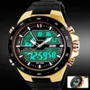 Skmei hommes Sport montres militaire décontracté Sport montre pour hommes Quartz-montre étanche Silicone horloge mâle S THOCK Relogio Mascul3450