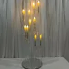 sem vela) peças centrais de mesa de casamento por atacado suporte de flores de cristal acrílico suporte de mesa de decoração de casamentos acrílico suporte de peça central geométrica