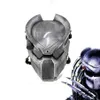 Alien vs Predator Lonely Wolf z lampą Outdoor Wargame taktyczna pełna twarz CS Halloween Party Cosplay Horror Mask Y200103266G