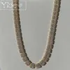 Mens Baguette Tennis Chain Halsband Kubansk kedja Bling Diamond Choker Icy Necklace 20222846