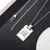 925 sterling silver skull necklace retro sterling silver skull square brand pendant necklace men and women fashion elf pendant nec239f