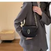 Sacos de noite Vintage ombro crossbody para mulheres inverno pu couro pequena moda feminina bolsa corrente preto marrom