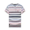 Polos de mode pour hommes designer nouvelle impression de lettres en trois couleurs 230g double brin 32 points tissu de coton à double fil serré qui t-shirt doux pour hommes Asie Taille M-3XL