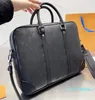 Klassisk läderhandväska Business Men's Laptop Bag Mäns axelhandväska Messenger Bag 3 Färg