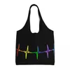 Сумки для покупок ЛГБТ, рваные и измельченные продукты, Холстовая сумка-шоппер, сумка на плечо, вместительная портативная сумка для гордости геев и лесбиянок