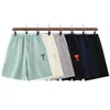 SS New Miri Shorts Love Embroidered Solid Color Men's and Women's Circles Loose Casual Pockets Capris Sports Pants