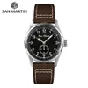 Andere Uhren Saint Martin 37 mm Herren-Quarzuhr RONDA 6004/715 Uhrwerk Schlicht und modisch 10Bar Pilot Herrenuhr Glow SN0034A/C J240131