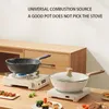 Pannor Medical Stone Nonstick Pan Hushållens stekinduktion Spis Gas Universal Kitchen Cookware