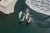 Boucles d'oreilles pendantes en argent Sterling 925, Design Unique, joli cerceau serpent en cristal pour femmes, bijoux à la mode, cadeaux de fête de mariage pour Couple