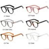 Sunglasses Sunglasses Designer Luxury Reading Glasses Men Women High Quality Spring Hinge Retro Round Eyeglasses Optical Blue Light Computer Eyewear ELE2