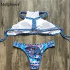 Kadın Mayo Melphieer Yüksek Necked Yelek Mahsul Bikini Bikini Takım Mayo Kadın Mayo Kadın Plaj Takım 2019 Monokini Mayo J240131