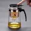 Tea Pots Heat Resistant Glass Tea Pot Tea Infuser Chinese Kung Fu Tea Set Kettle Coffee Glass Maker Convenient Office Tea Sets 240124