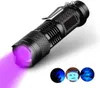 LED UV Flashlight 365/395Nm Taşınabilir Mini Ultraviyole Meşalesi Su Geçirmez Yaklaşık Menekşe Işık Evcil Hayvan İdrar Scorpion Dedektörü UV Lamba