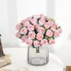 Dekorativa blommor Artificial Flower Ten Head Silk White Bundle Scrapbook Christmas Wedding Outdoor Garden Party Family Room Vase