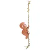 Trädgårdsdekorationer harts Little Monkey Decoration Ornament Delicate Bedårande figur Hantverk som hänger hängande söt staty