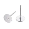 500 Uds 4 5 6 8mm Acero inoxidable blanco poste pendiente Base pernos cabujón camafeo configuración Base de bandeja redonda plana para joyería DIY 271S