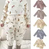 Ensembles de vêtements pour enfants, vêtements de maison, automne 2024, Style nordique, garçons et filles, ensemble de sous-vêtements thermiques en pur coton pour bébés