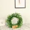 Greenery Wreath Artificial Leaves Wreath Front Door Grass Clover For Wall Window Party Decor Living Room Wall Pendant1290n